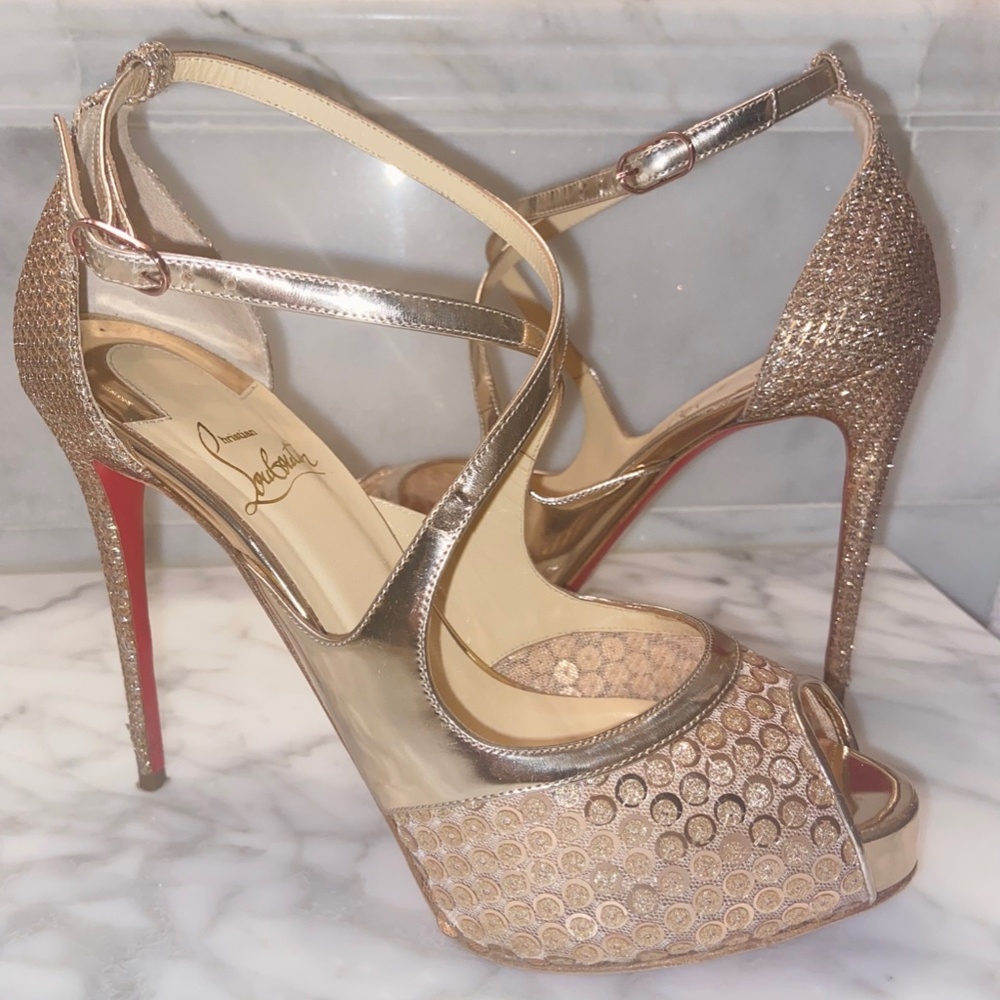 louboutin sequin heels